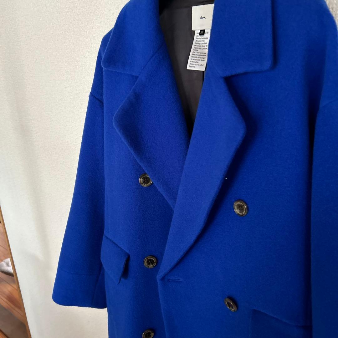 ダブスタ　チェスターコート　ブルー