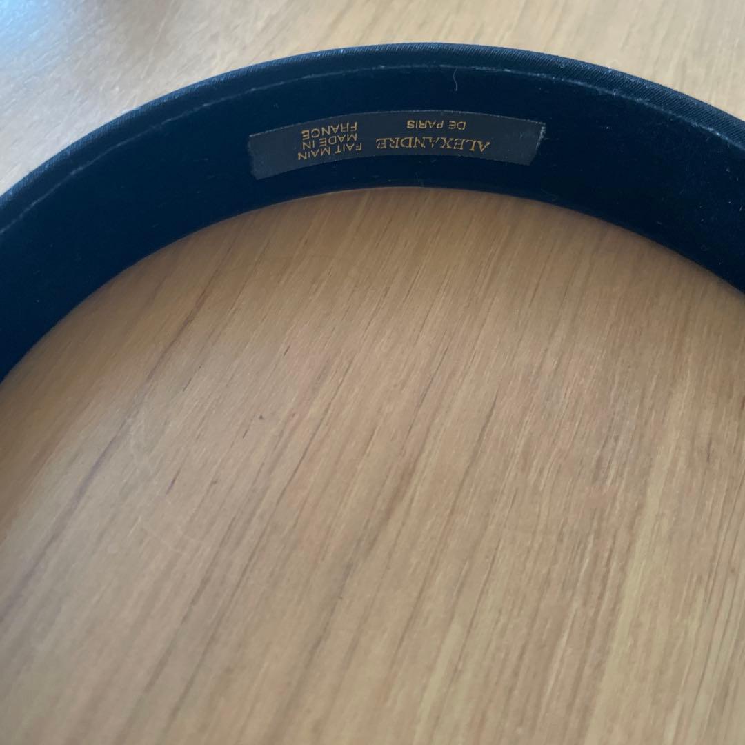 【あっきー】アレクサンドル ドゥ パリ 黒　布製　カチューシャ