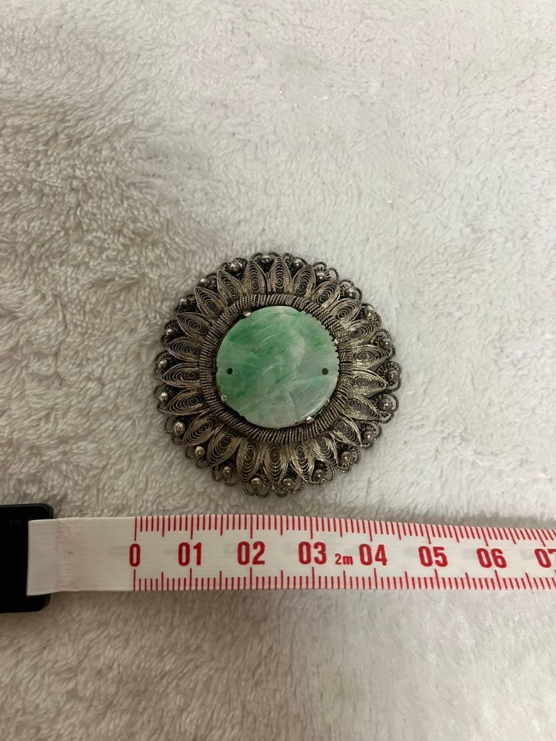 翡翠 ブローチ アンティーク