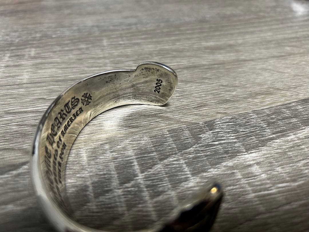 クロムハーツ　スクロールラベルバングル　スクロールレーベル　CH