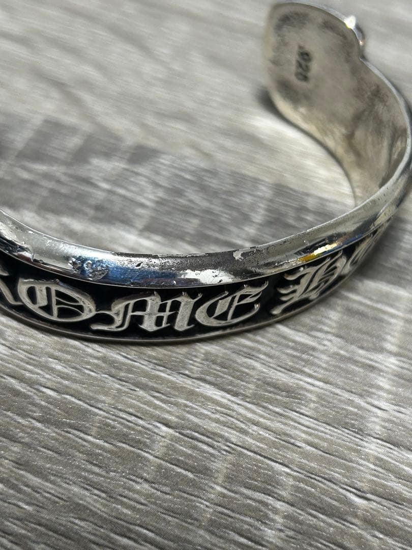 クロムハーツ　スクロールラベルバングル　スクロールレーベル　CH