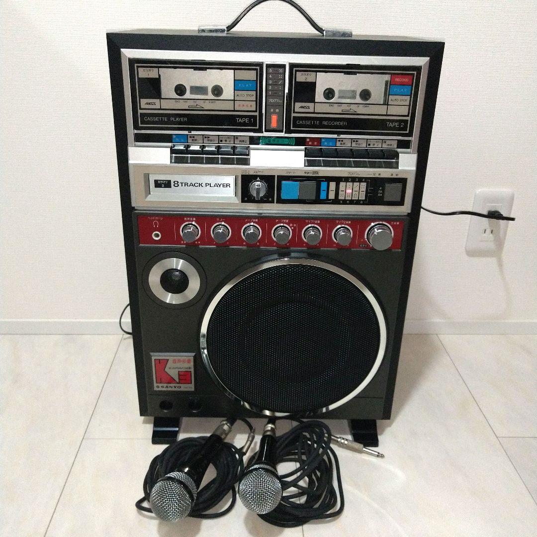 SANYO 8トラックプレーヤー カラオケ PAT-K3 カセットデッキ マイク