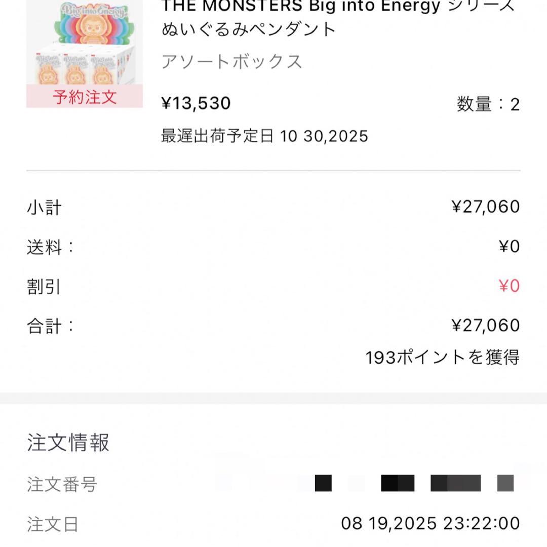 新品未開封　ラブブ Big into Energy アソートボックス 2箱
