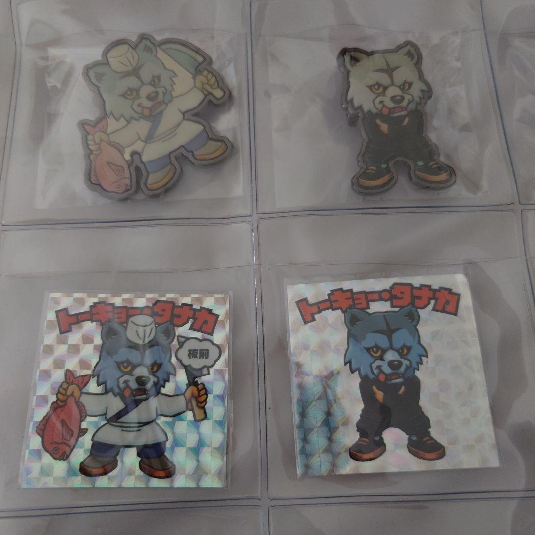 マンウィズ　ピンバッジ　ビックリマン風シール12種セット（ウォールポケット付き）