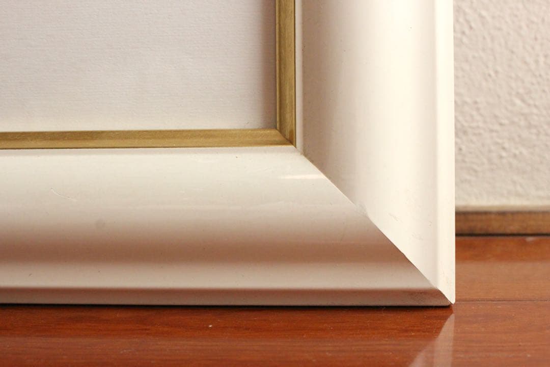 No5055 額装　金謙伊　コスモス　油彩　大作　直筆サイン　風景画　送料無料