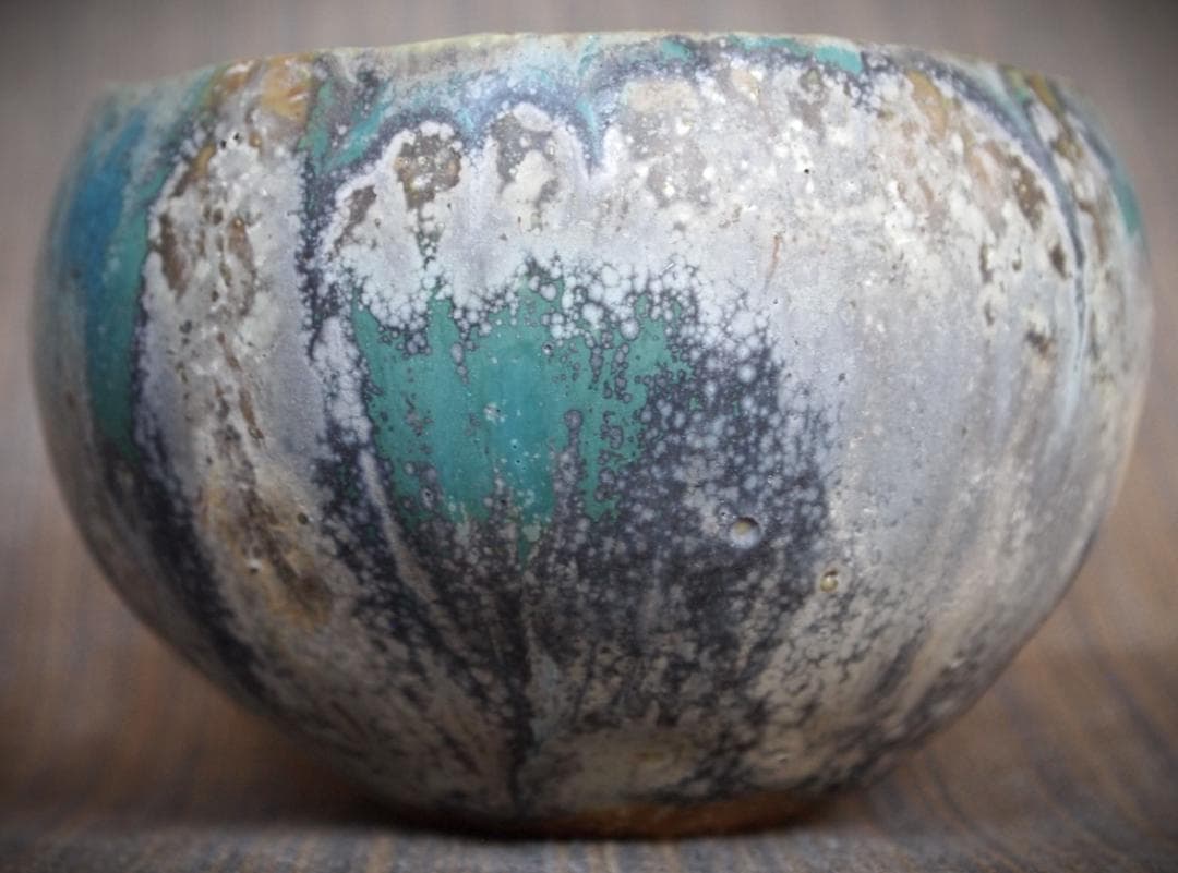 人気作家★金澤尚宜★てびねり（モーンガータ）茶碗★あよお