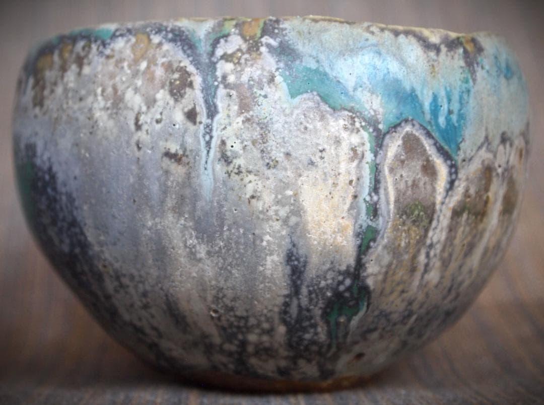 人気作家★金澤尚宜★てびねり（モーンガータ）茶碗★あよお