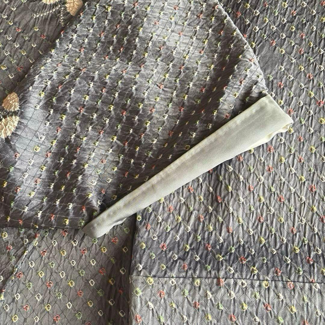 可愛い蝶々柄　絞り　小紋　正絹　お花見着物　ミナペルホネンお好きな方にも