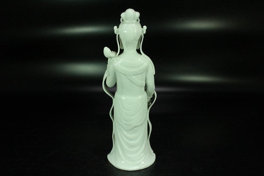 仏教美術 白高麗法隆寺形観音 共箱(K-LC864)