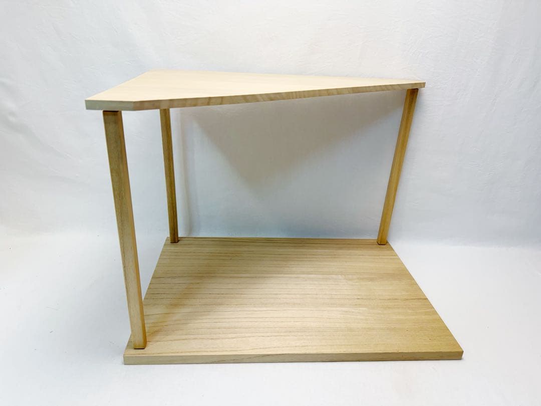 未使用 茶道具 桐木地 山里棚 利休好写し 組立式 炉・風炉兼用 元箱