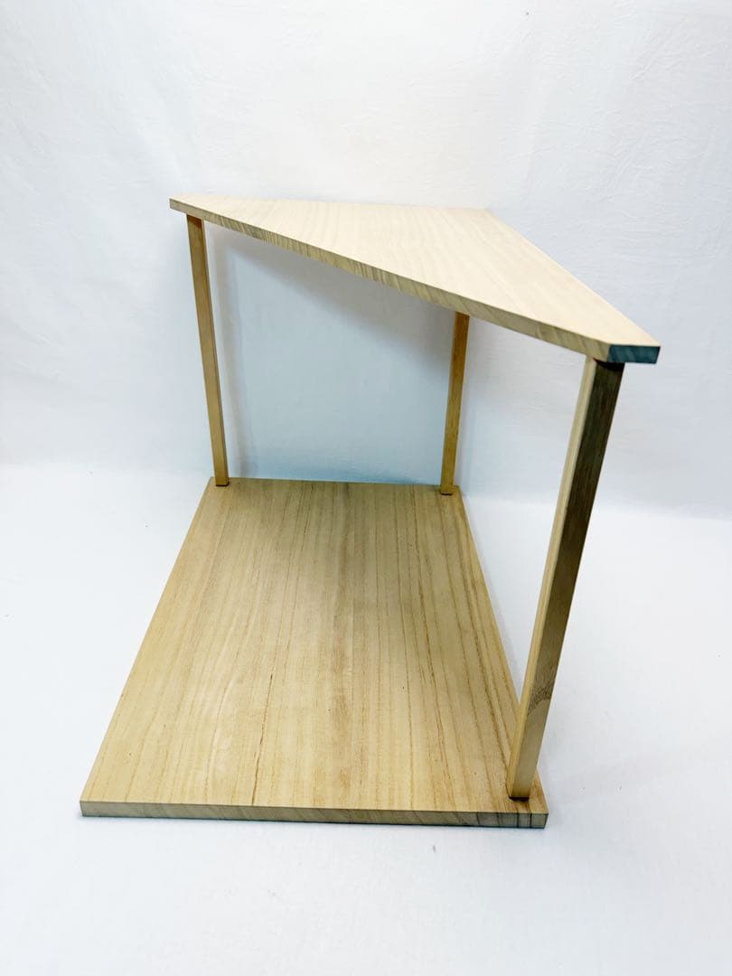 未使用 茶道具 桐木地 山里棚 利休好写し 組立式 炉・風炉兼用 元箱