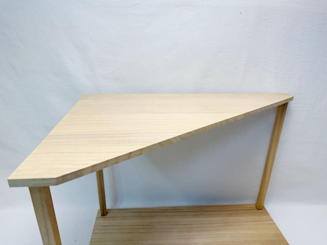 未使用 茶道具 桐木地 山里棚 利休好写し 組立式 炉・風炉兼用 元箱