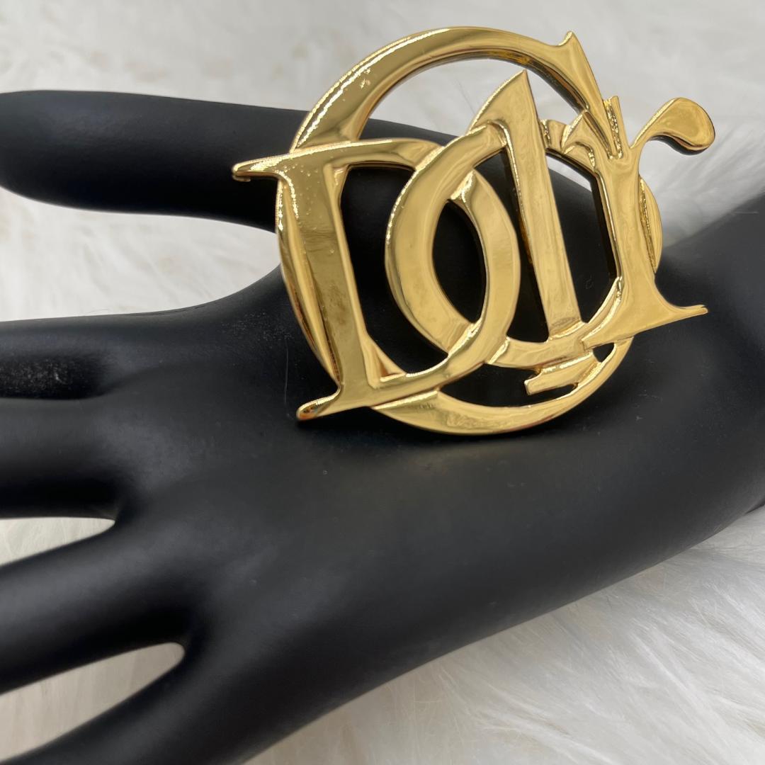 極美品✨Christian Dior ディオール　ブローチ 　ゴールド