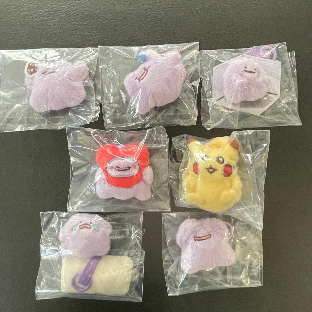 韓国 メタモン ピカチュウ ポケモン マスコット ぬいぐるみ キーリング ７個
