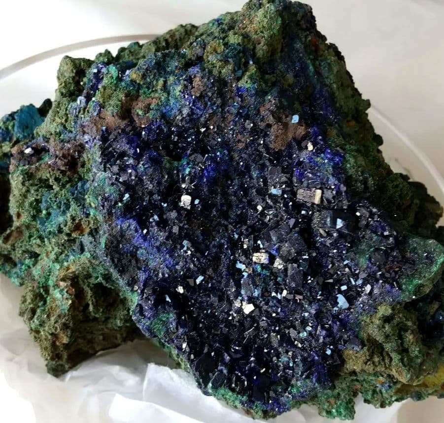 女神の叡智❇️ラオス産 アズライト マラカイト 美形状クラスター 868g