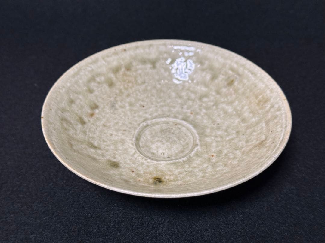 三十世 加藤唐三郎 黄瀬戸平茶碗 栞 共箱 茶道具