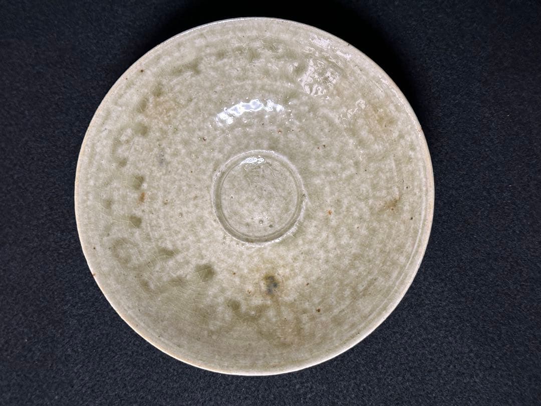 三十世 加藤唐三郎 黄瀬戸平茶碗 栞 共箱 茶道具