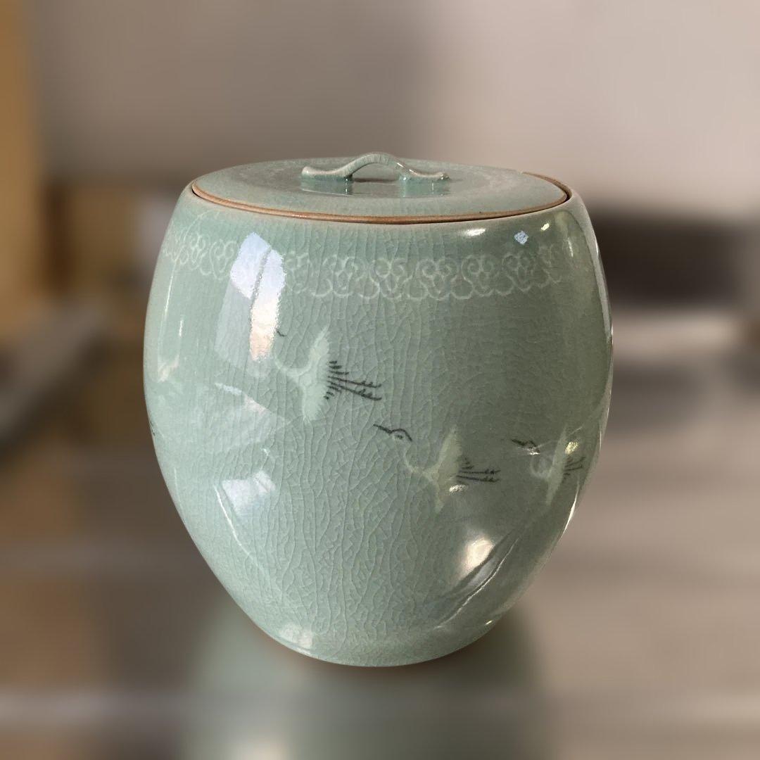 高麗青磁　如泉窯　李連休作　茶道具セット 4点