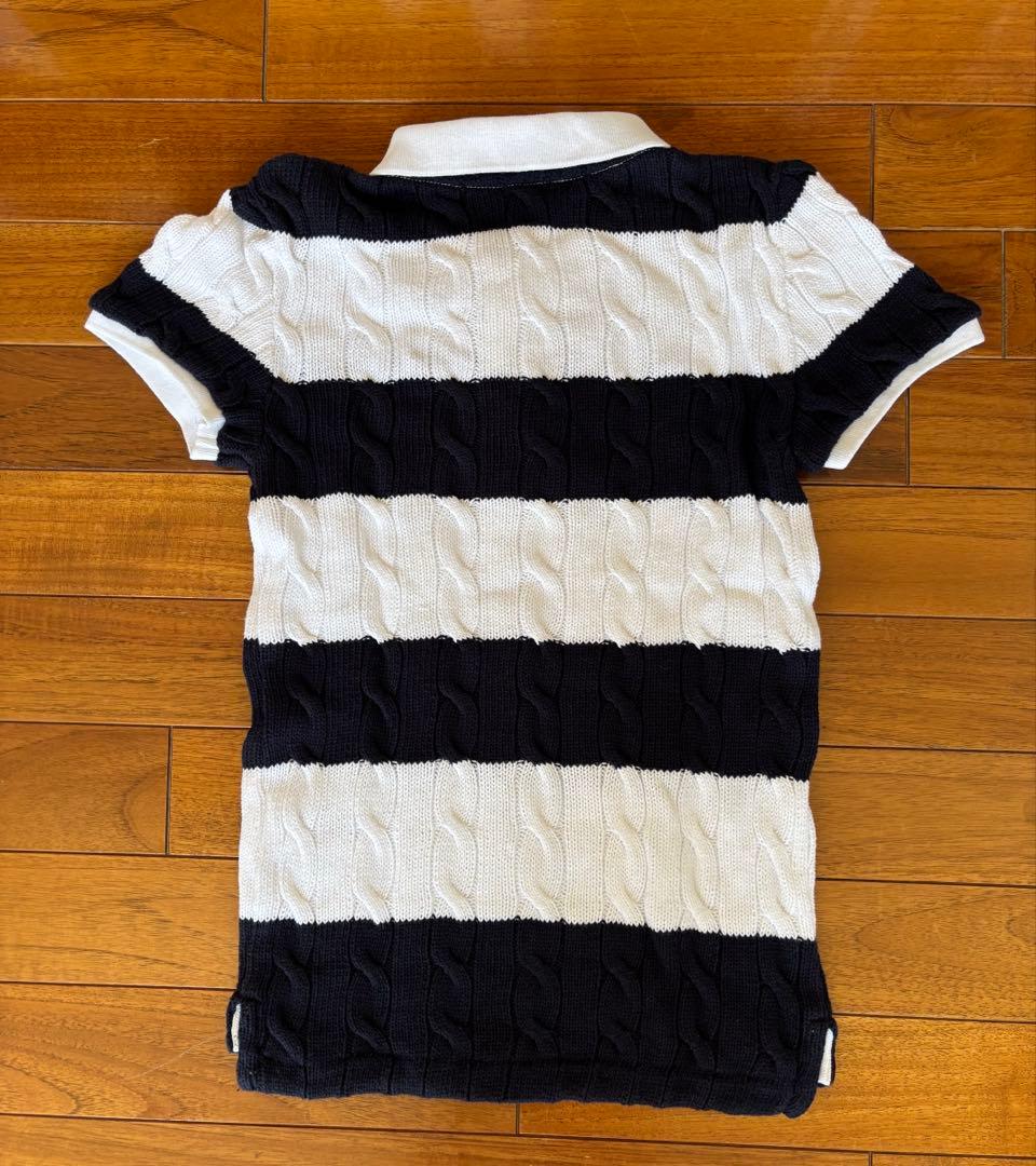 ポロラルフローレン　ケーブル半袖ポロシャツ XS