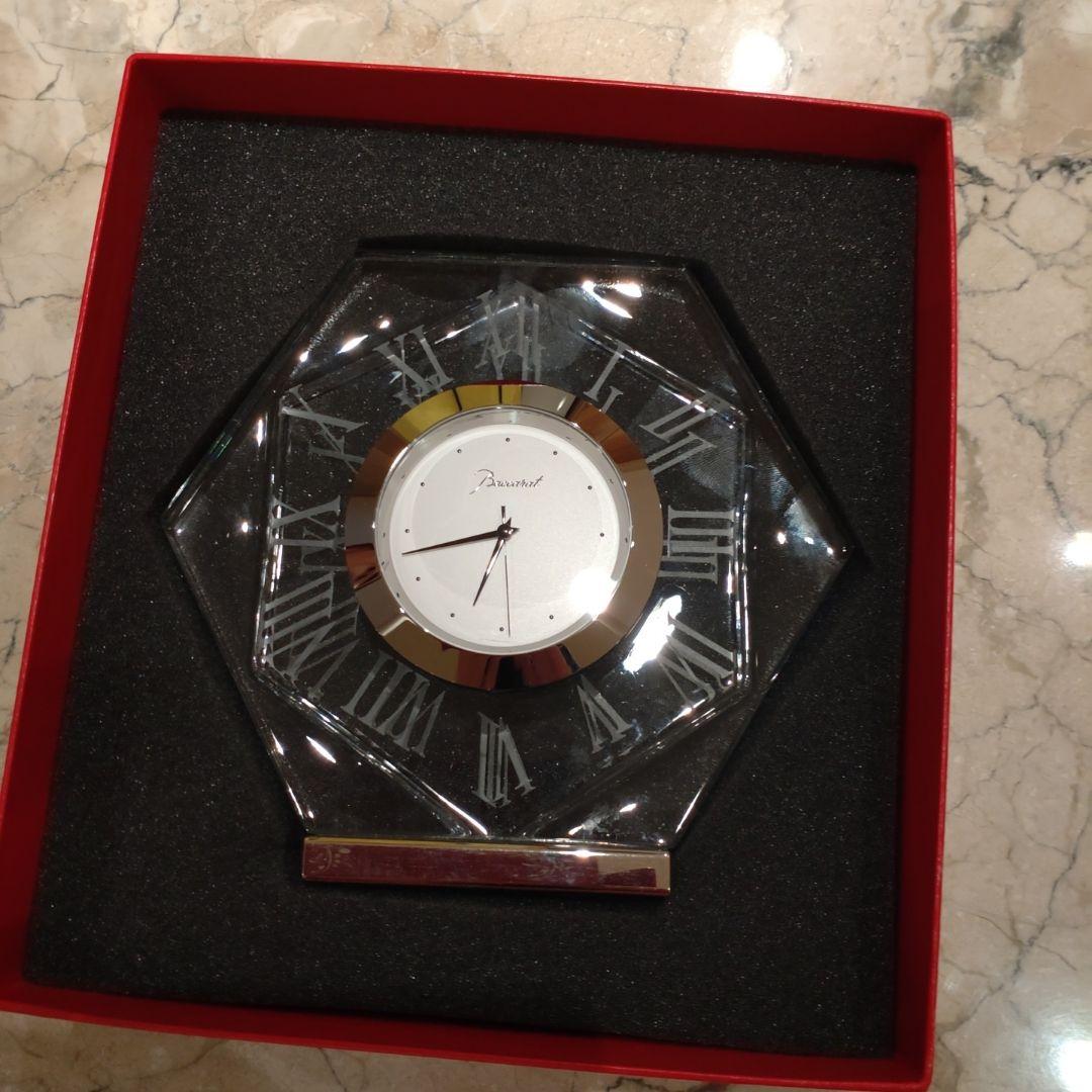 Ⴤ1340ꕤ未使用 Baccarat バカラ 置時計 六角形 アビス