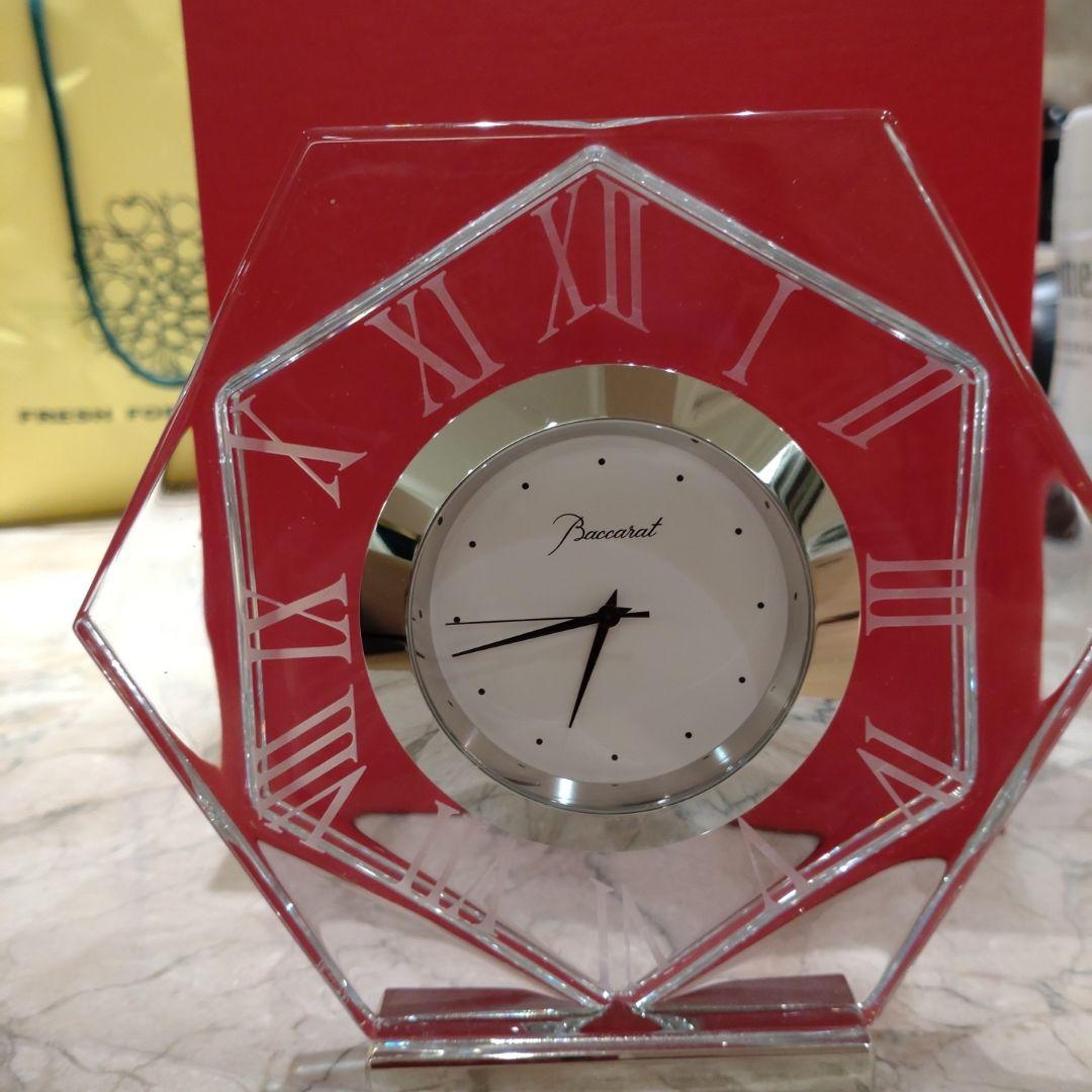 Ⴤ1340ꕤ未使用 Baccarat バカラ 置時計 六角形 アビス