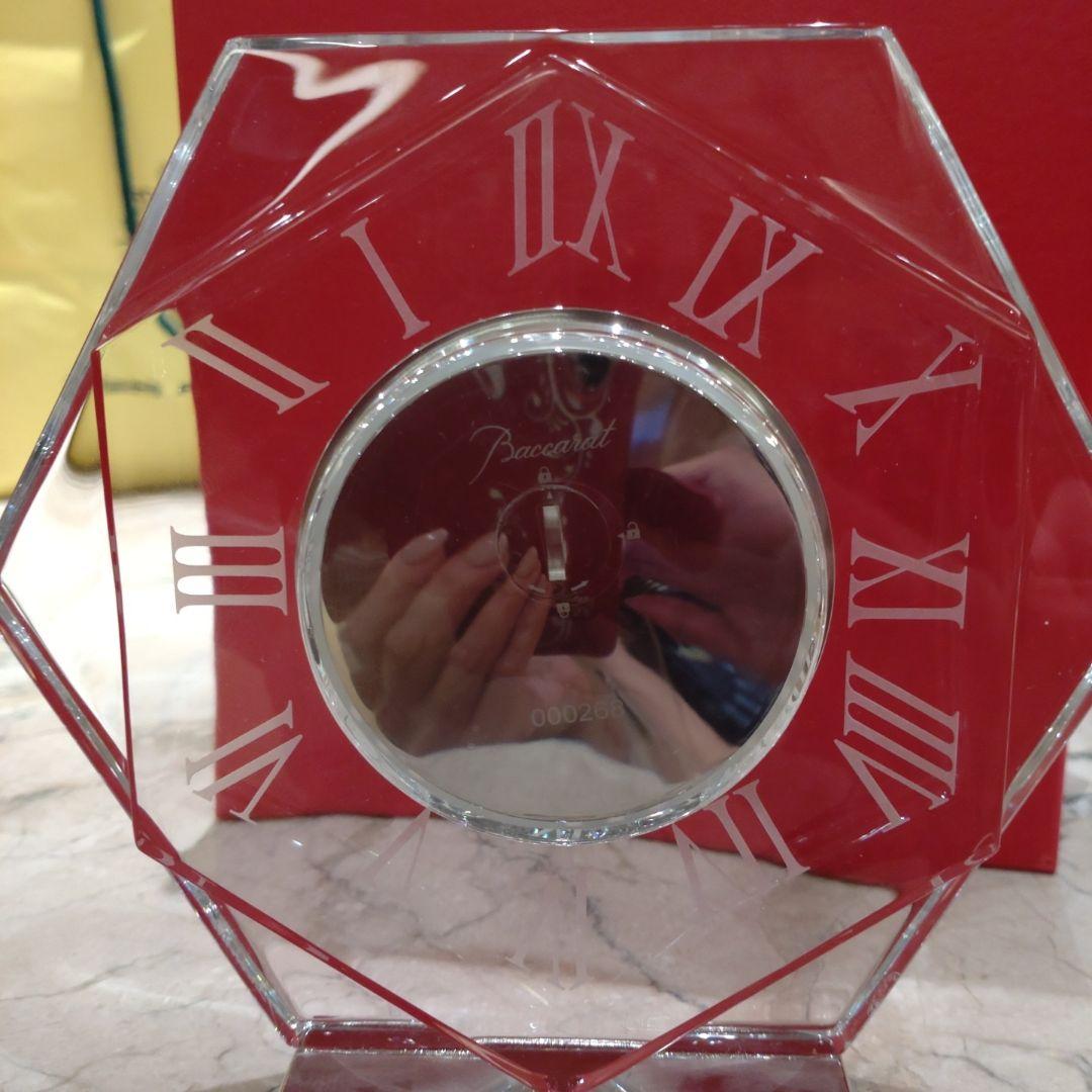 Ⴤ1340ꕤ未使用 Baccarat バカラ 置時計 六角形 アビス