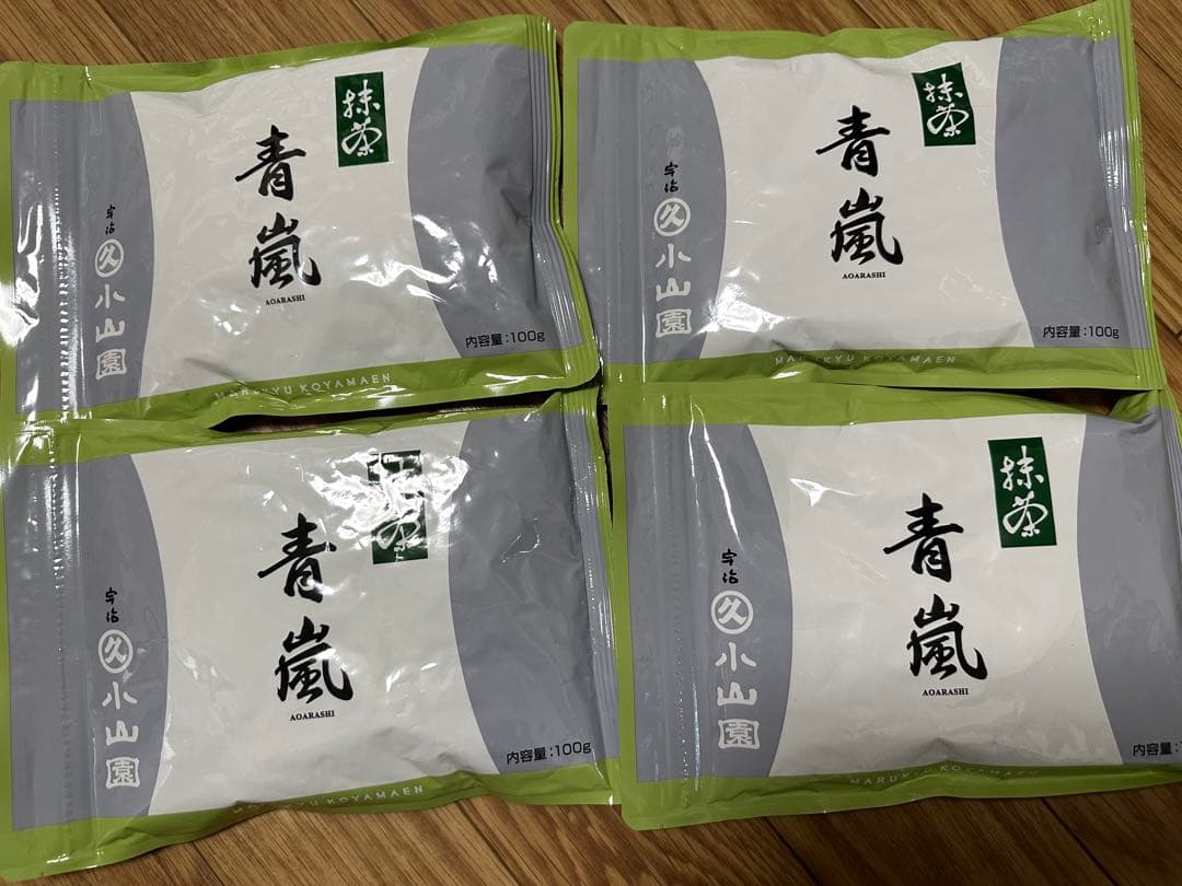 宇治 丸久小山園 薄茶　抹茶 青嵐100g袋入【4袋セット】匿名配送