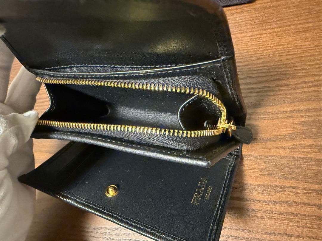 【新品】PRADA 三つ折り財布 RFID ブラック 1MH025