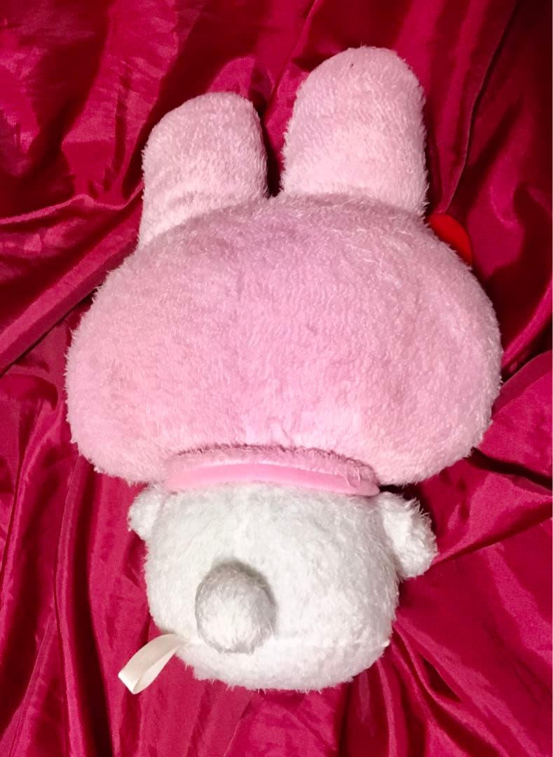 希少2009年製品もこもこくったり眠たそうなマイメロディー大きめぬいぐるみレア