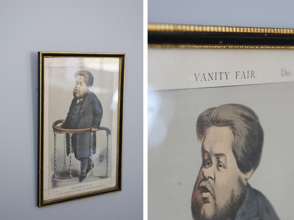 英国アンティーク古いパロディプリント絵/壁飾り/ウォールアート(87-277)