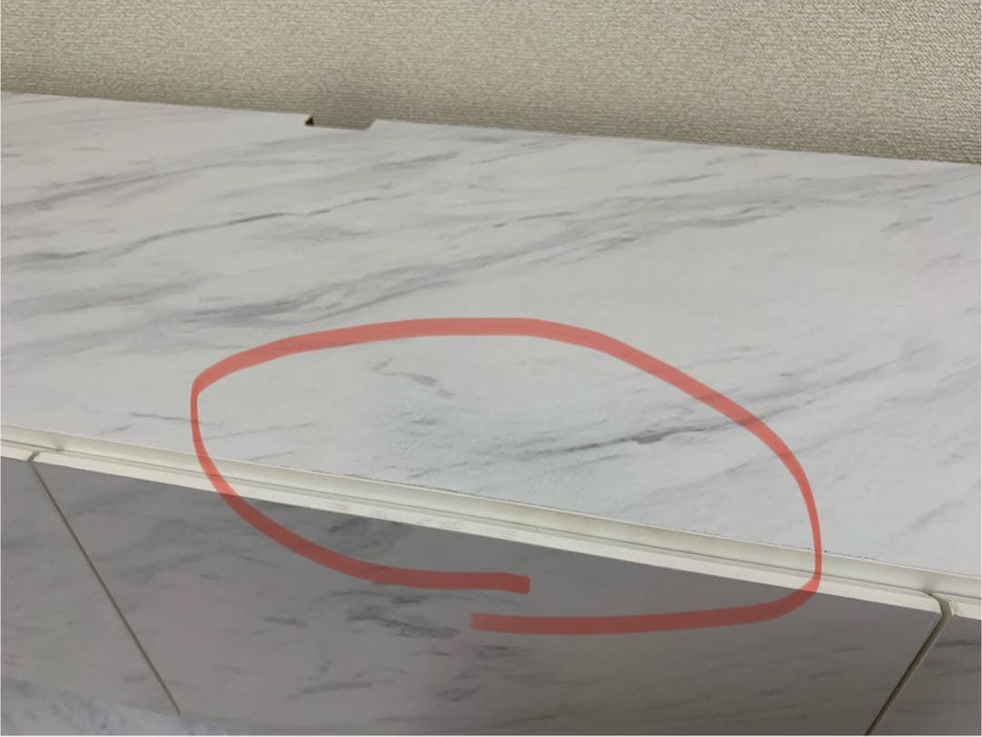 【最終値下】テレビ台 大理石調 ゴールド脚 [幅140] LOWYA