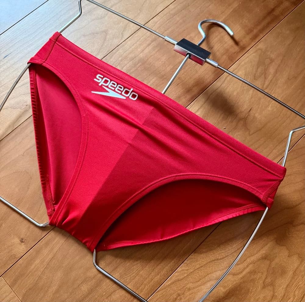 【美品】SPEEDO　ショートブーン　レッド　ライフセーバー　競泳水着　競パン