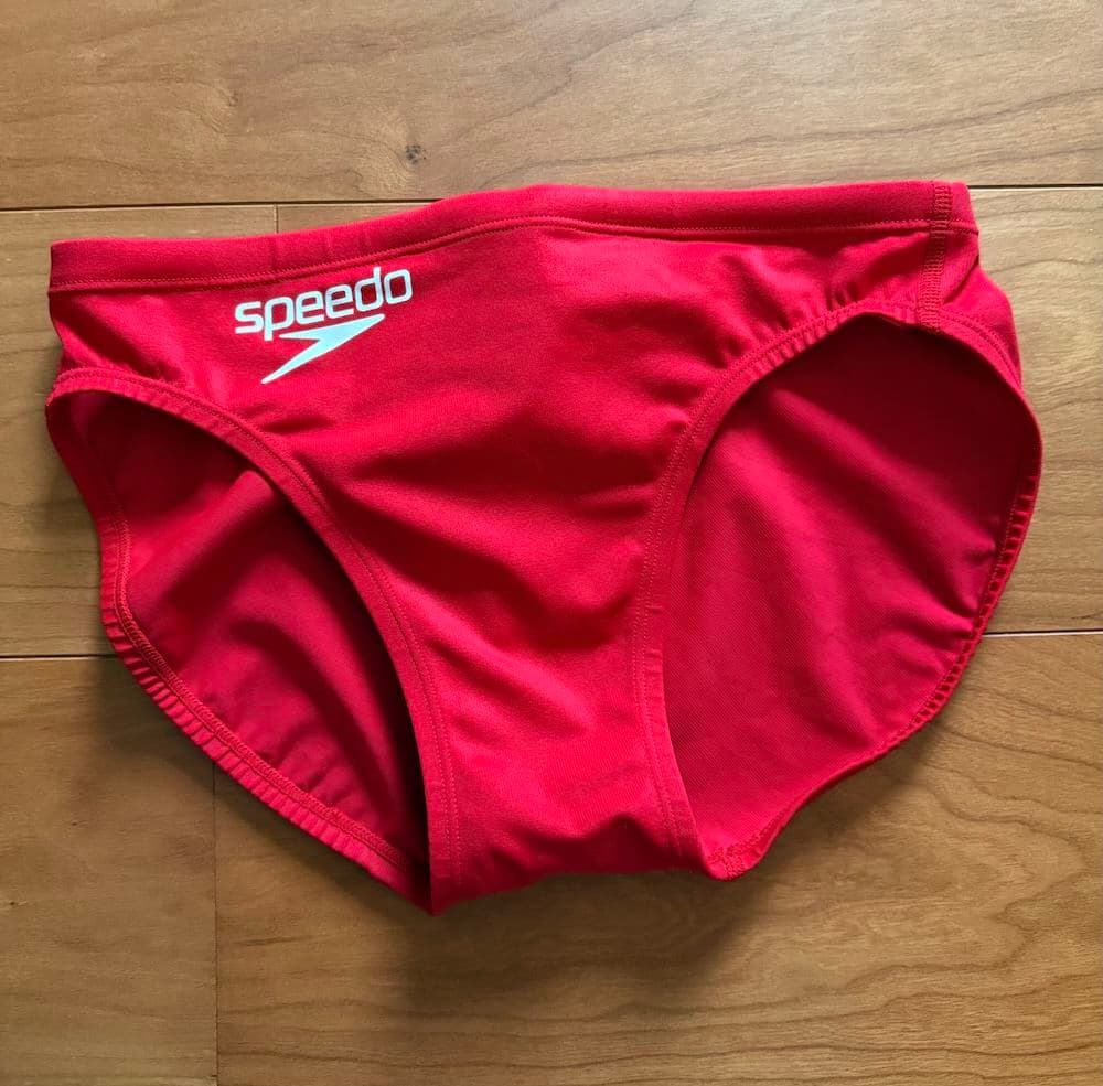 【美品】SPEEDO　ショートブーン　レッド　ライフセーバー　競泳水着　競パン