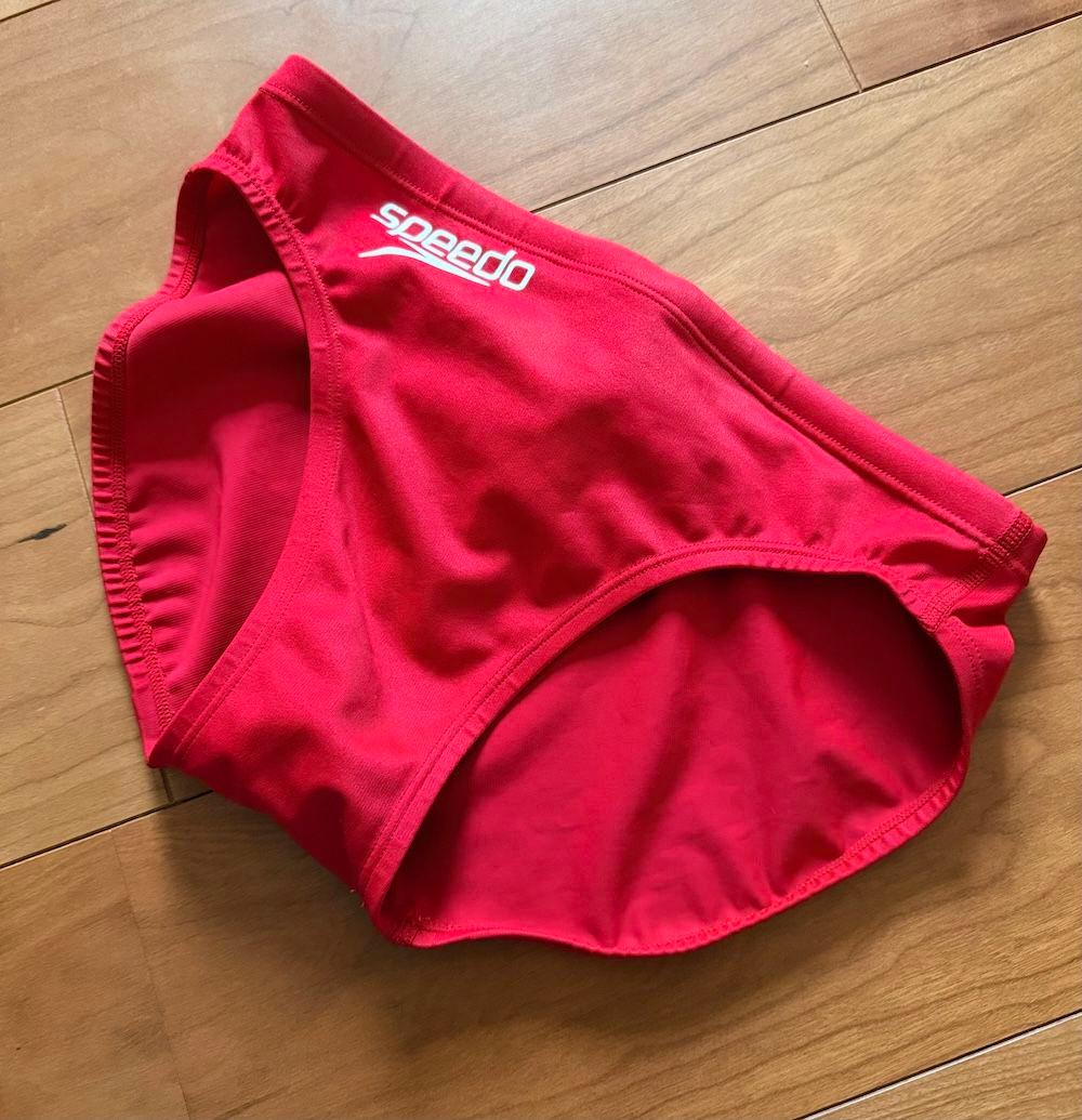 【美品】SPEEDO　ショートブーン　レッド　ライフセーバー　競泳水着　競パン