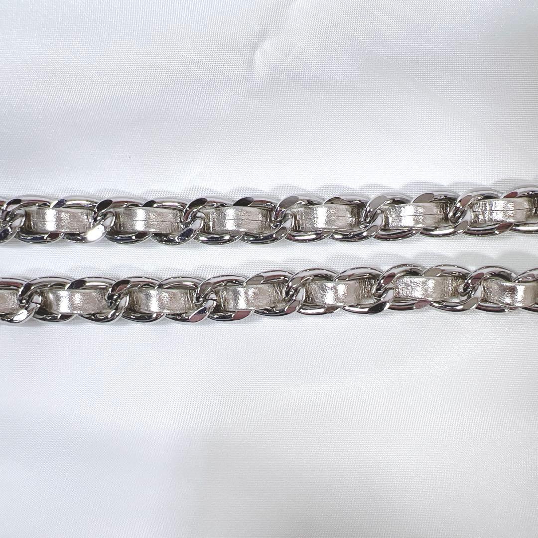 美品✨アンテプリマ カテナチェーン ストラップ レザー シルバーゴールド 正規品