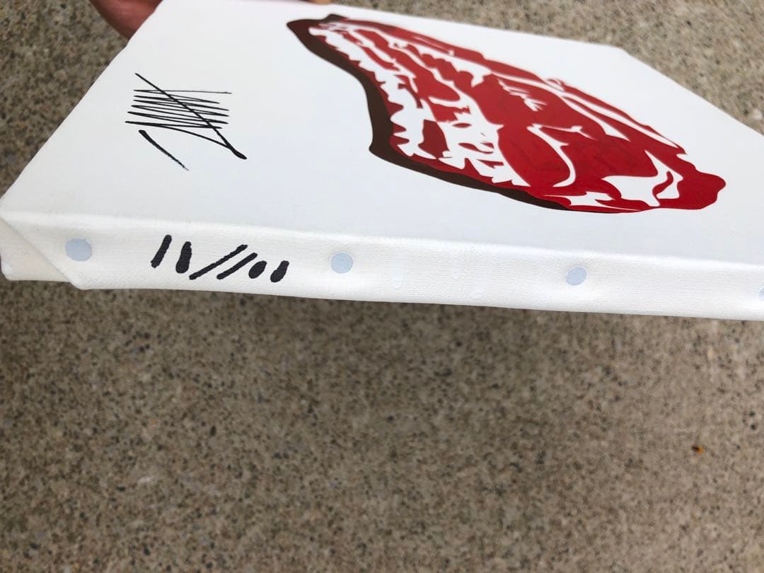 天野タケル　シルクスクリーン　肉　2018