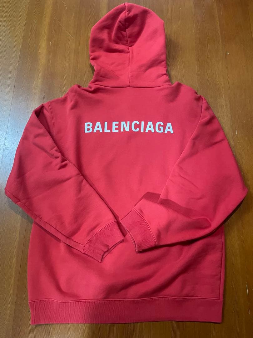 BALENCIAGA バレンシアガ プルオーバーパーカー 20AW レッド