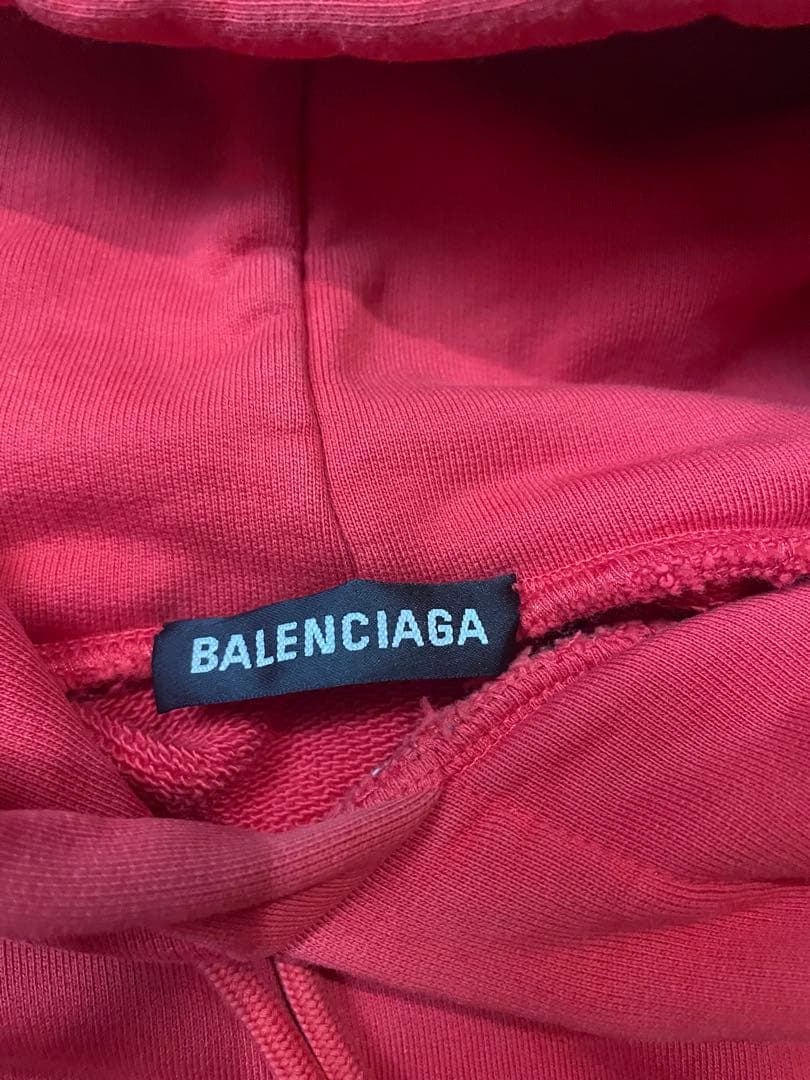 BALENCIAGA バレンシアガ プルオーバーパーカー 20AW レッド