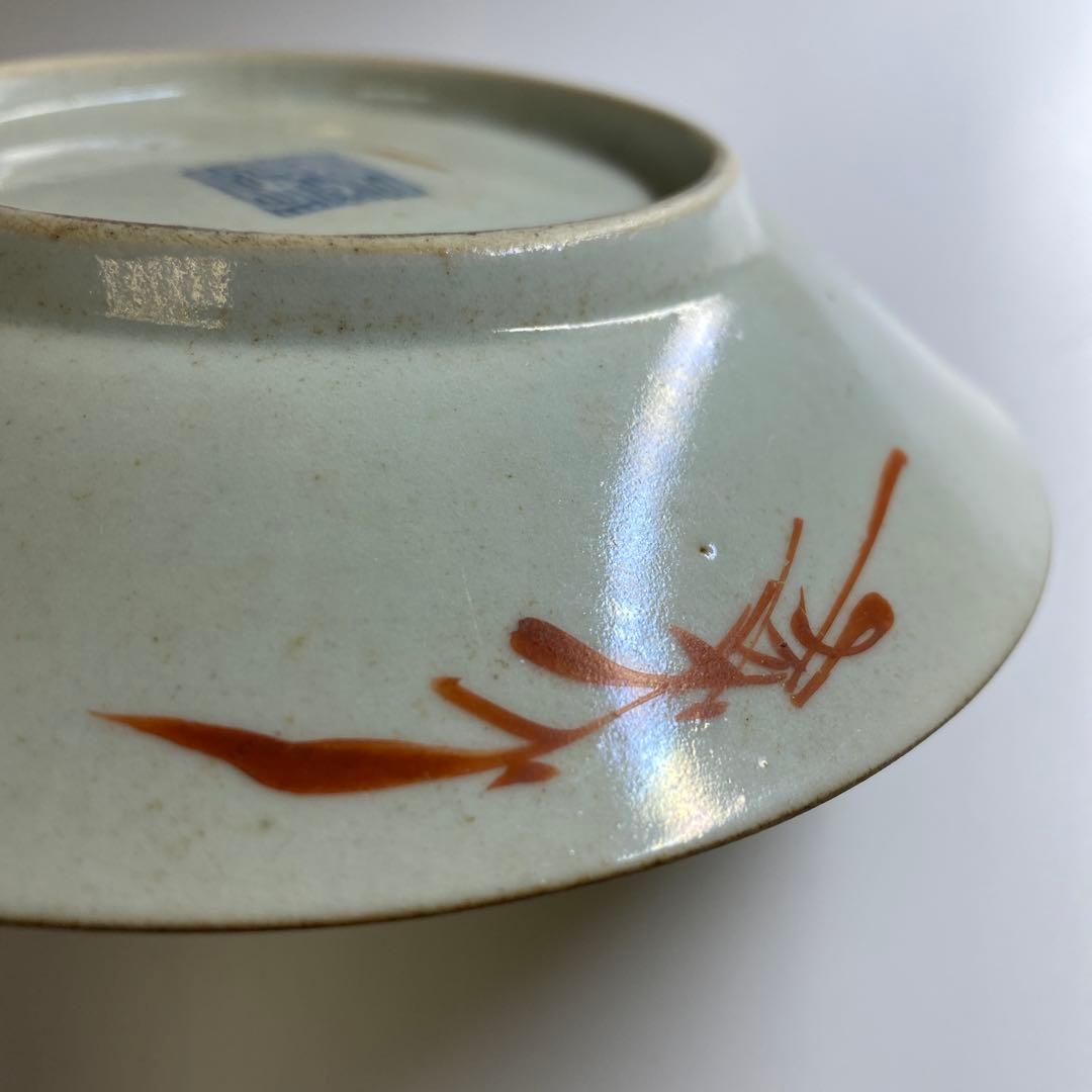 中国清時代　十錦手花図中皿　直径15.3㎝　東Y7-0331☆2Fタルチ