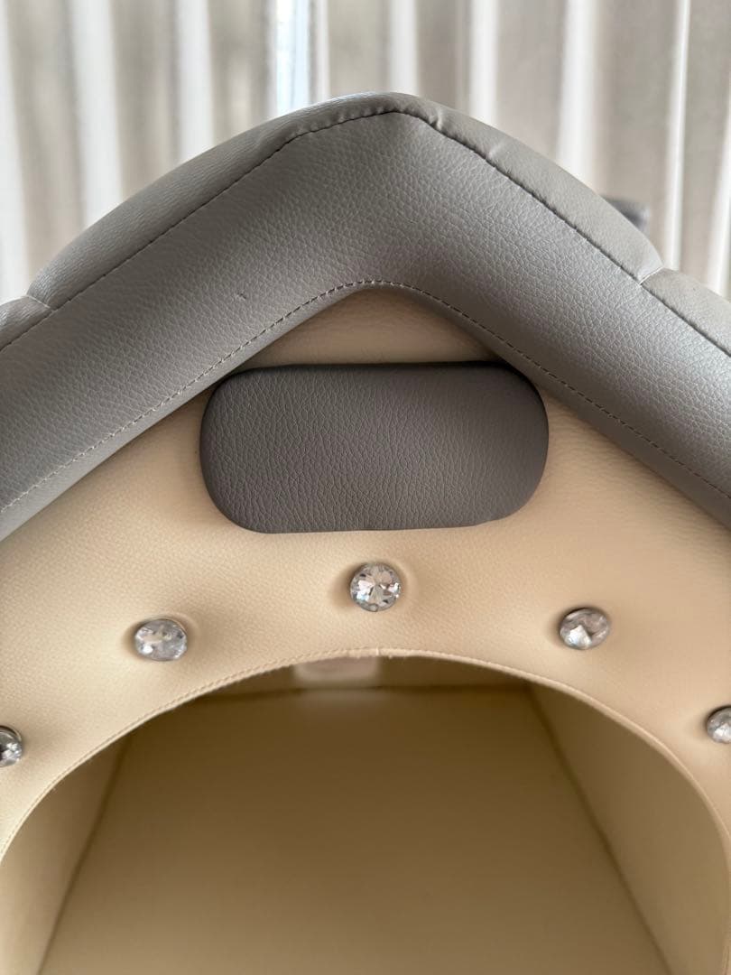 ビジュー付きレザーペットハウス　大きめ　多頭飼い　中型犬