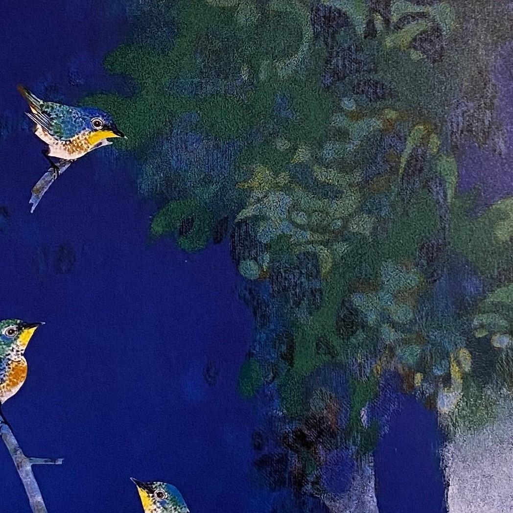 市野龍起、【春の朝】、希少な額装用画集より、新品額装付、状態良好