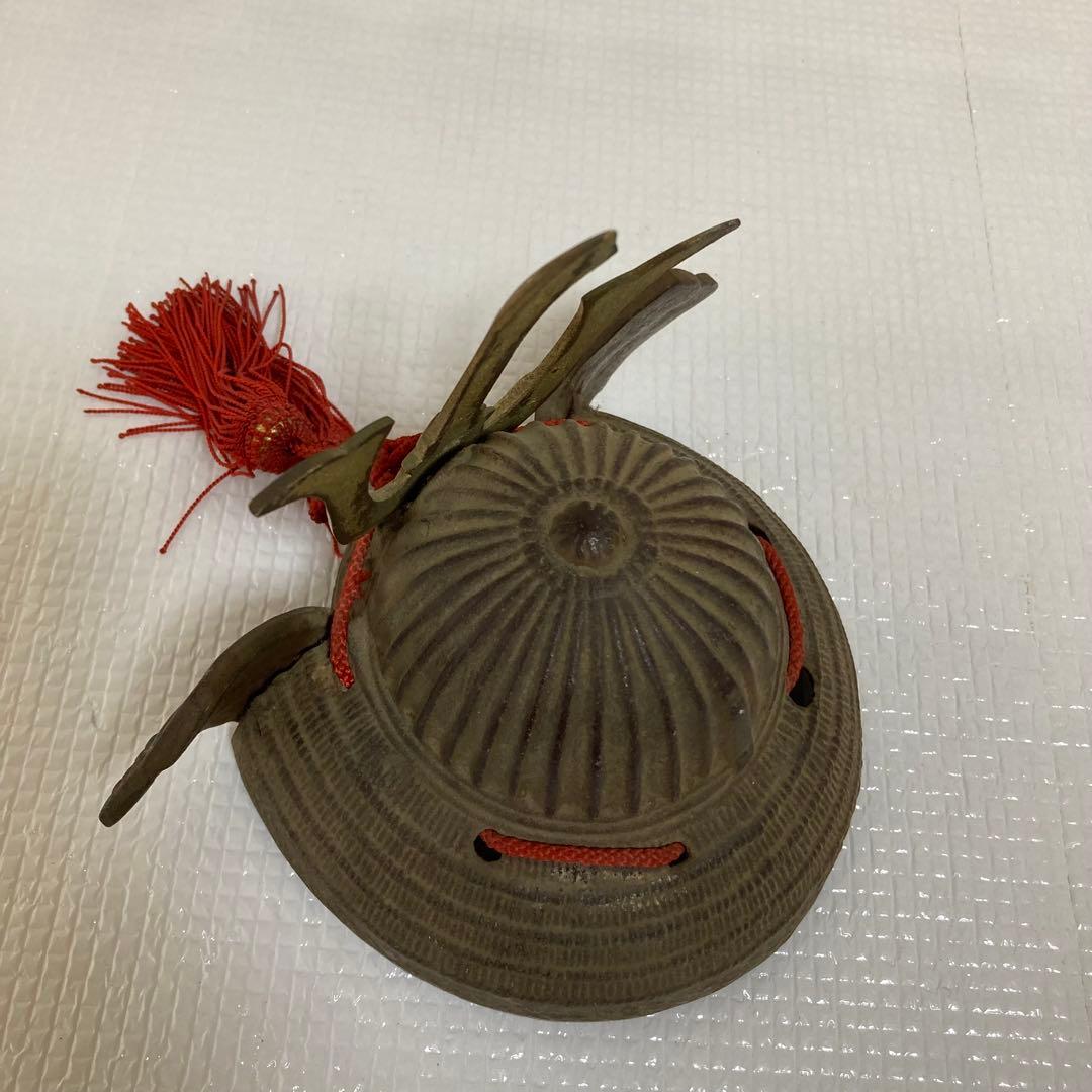 TS60 昭和40年 山口農協 壱億達成記念 鋳鉄製 兜飾り 五月人形 縁起物