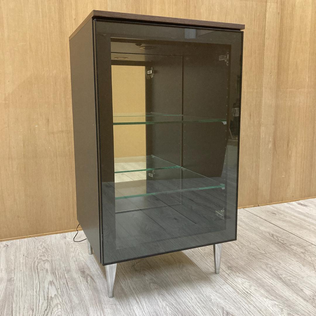 綾野製作所　照明付　コレクションケース　キャビネット　収納サイドボード