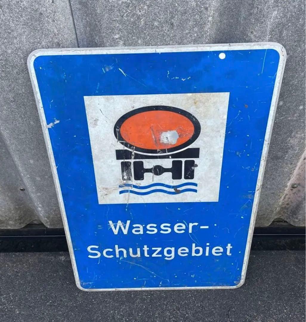 稀少/ビンテージ/ドイツ製/ホーロー/サイン看板/レイルロードサイン/大型看板