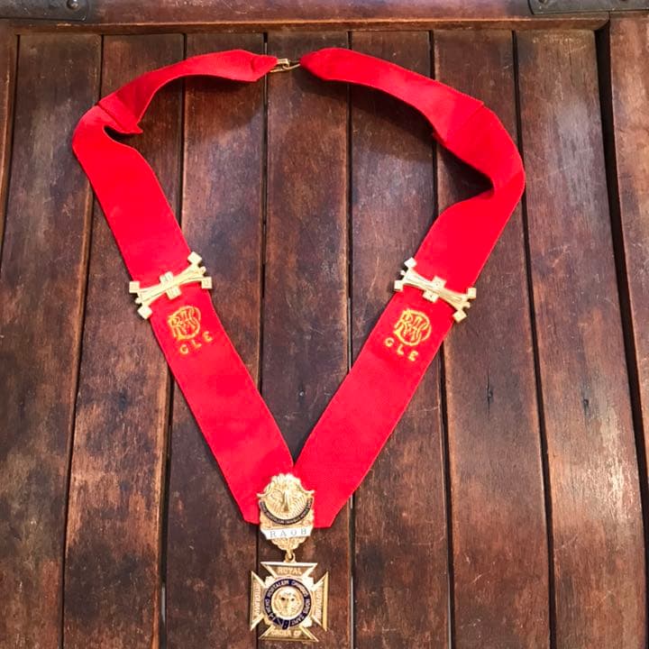 激レア！英国フリーメイソン首飾り イギリスアンティーク 秘密結社 オリジナル実物