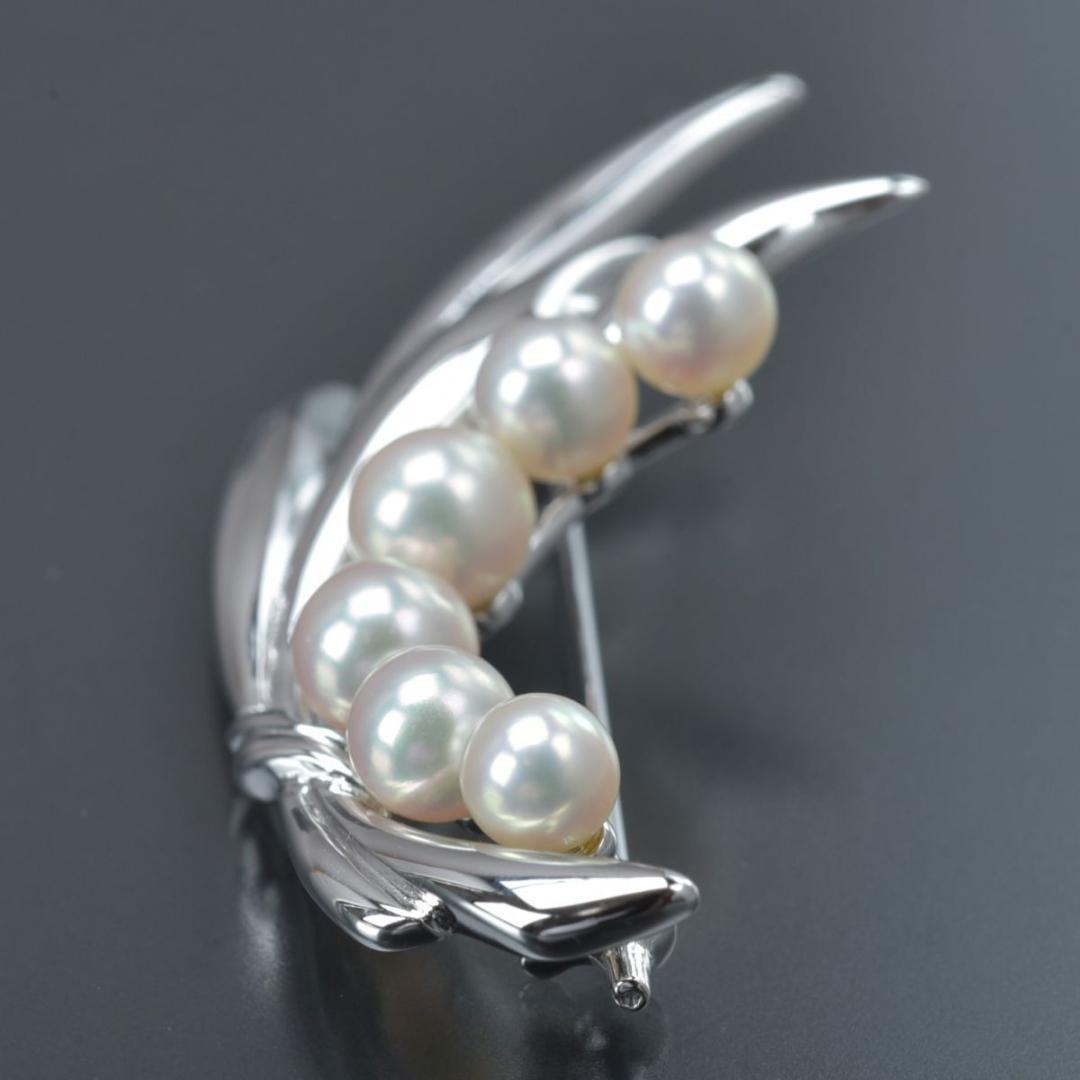 新品同様 ミキモト アコヤ真珠 ブローチ シルバー S刻印 重量10.3g
