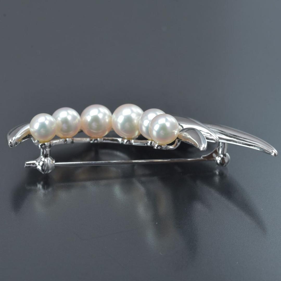 新品同様 ミキモト アコヤ真珠 ブローチ シルバー S刻印 重量10.3g