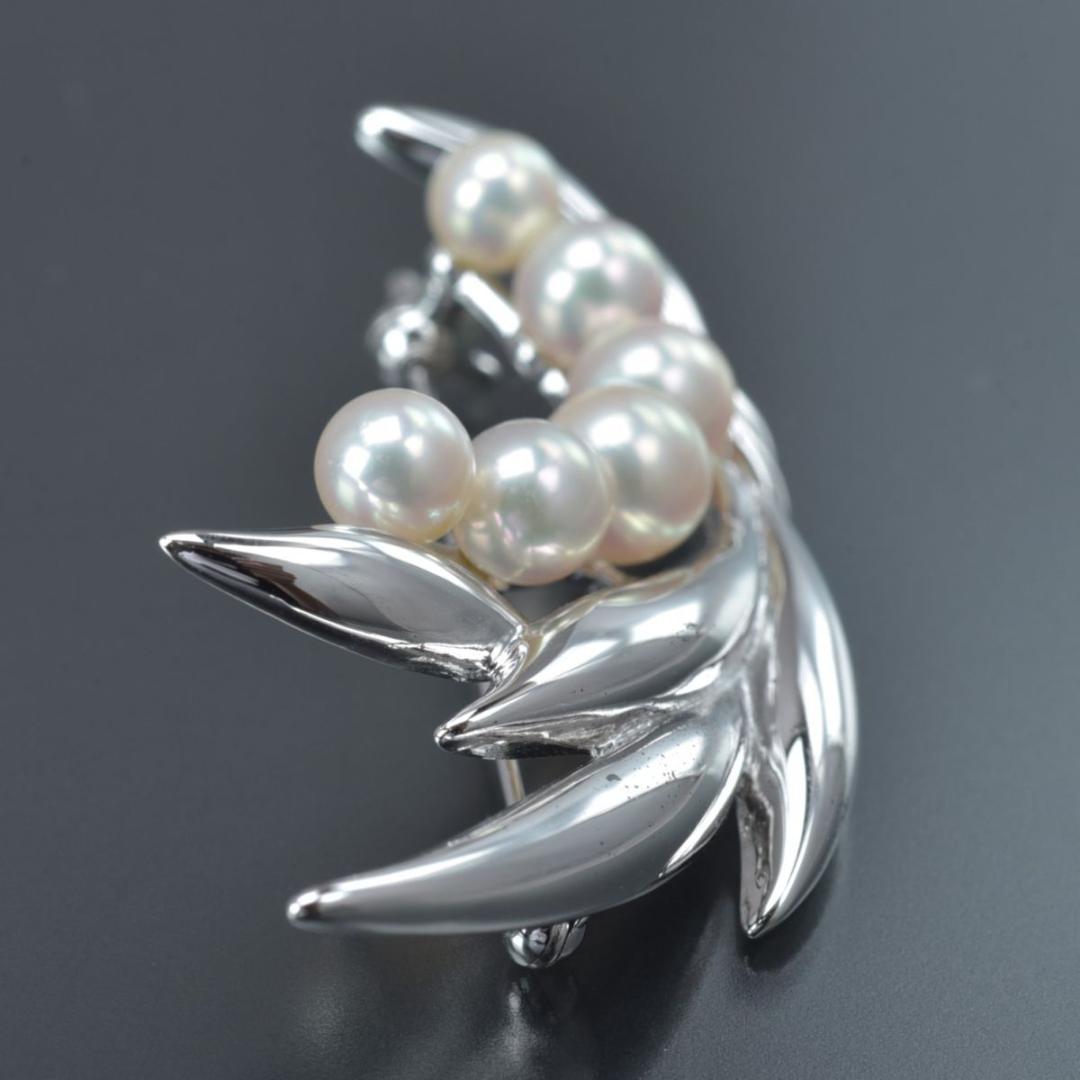 新品同様 ミキモト アコヤ真珠 ブローチ シルバー S刻印 重量10.3g