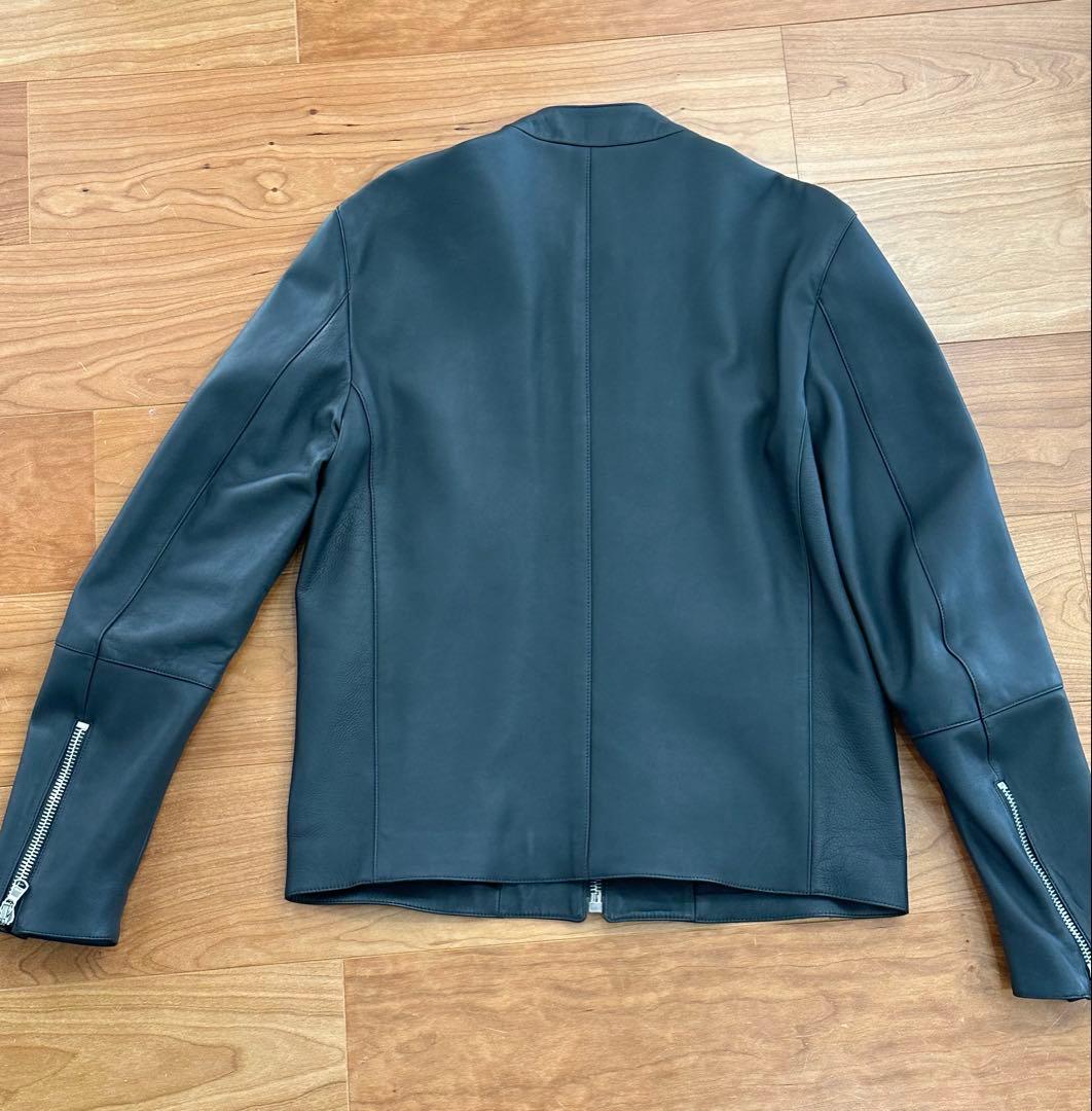 DENIM×TOMORROWLAND ラムレザー シングルライダースジャケット