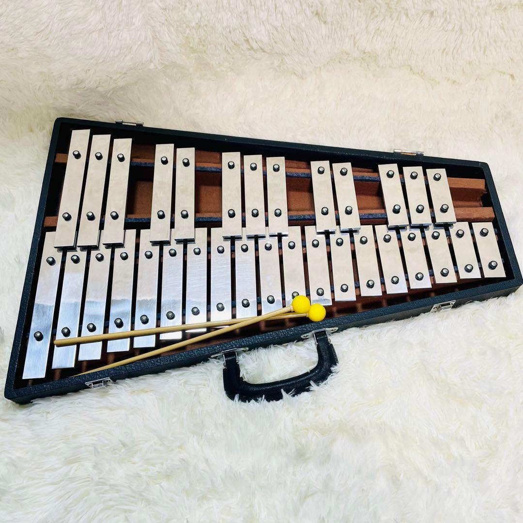 美品　saito 鉄琴　マレット　32鍵盤 サイトウ　グロッケン